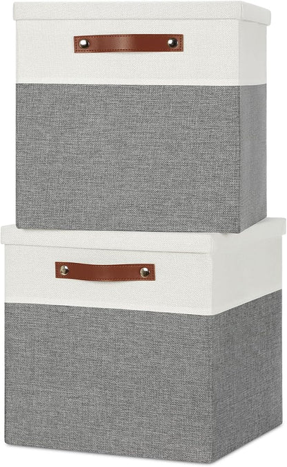 Temary Cube Storage Bins with Lids by TEMARY
