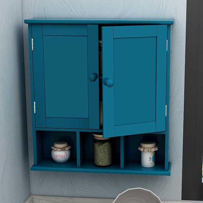 TaoHFE Turquoise Bathroom Cabinet, Bathroom Wall Cabinet - Image 7