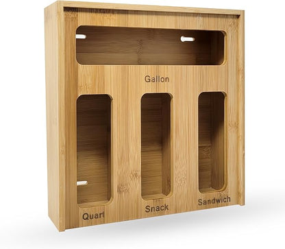 Ziplock Bag Organizer for Drawer – Bamboo Ziploc Bag Holder - Image 3