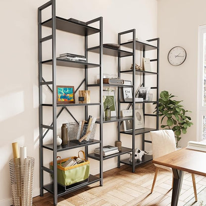 SUPERJARE Triple Bookshelf, Bookcase - Image 2