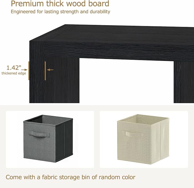 Bookshelf Cube Storage Organizer, 8-Cube Shelf Bookcase - Image 4