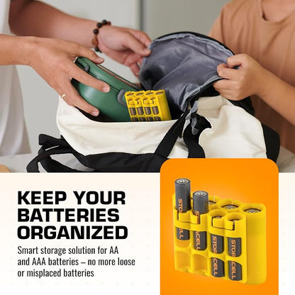 Storacell AA + AAA Combo Battery Storage Caddy and Dispenser, Holds 4 AA + 4 - Image 2