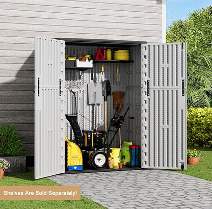 KINYING Outdoor Vertical Storage Shed, 57 Cu.ft Outdoor Storage Cabinet - Image 5