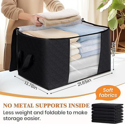 Fab totes Storage Bags, Clothes Blanket Storage Bins Foldable Closet Organizers - Image 2