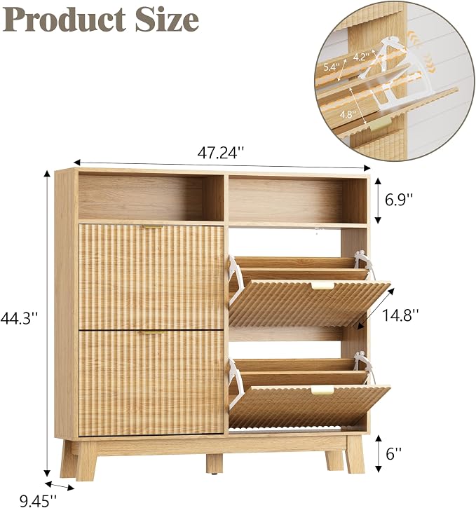 HUANLEGO Shoe Cabinet Storage for Entryway - Image 2