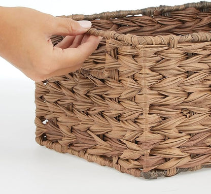 mDesign Woven Farmhouse Kitchen Pantry Food Storage Organizer Basket Bin Box - Image 5