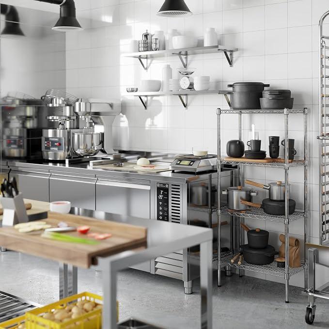 14" Deep x 24" Wide x 54" Height Wire Shelving Kit | 4-Tier | NSF Commercial - Image 5