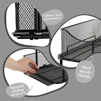 Sorbus 2 Sets of 2 Tier Metal Under Sink Organizer - Image 5