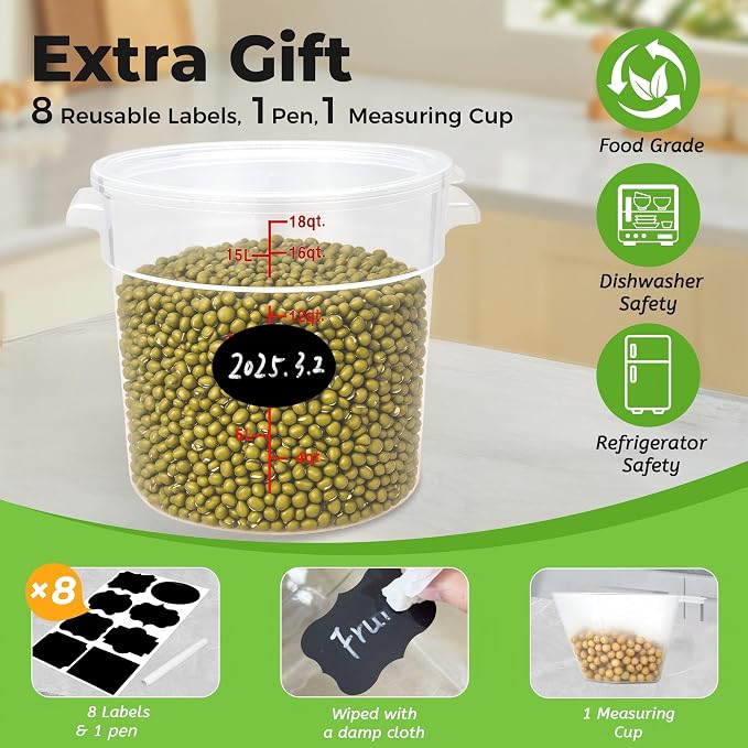 4 Pack Round Food Storage Containers - Image 4