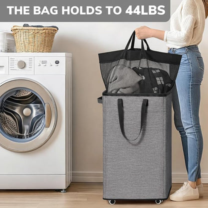 Goodpick 75L Rolling Laundry Basket, Large Laundry Hamper - Image 4