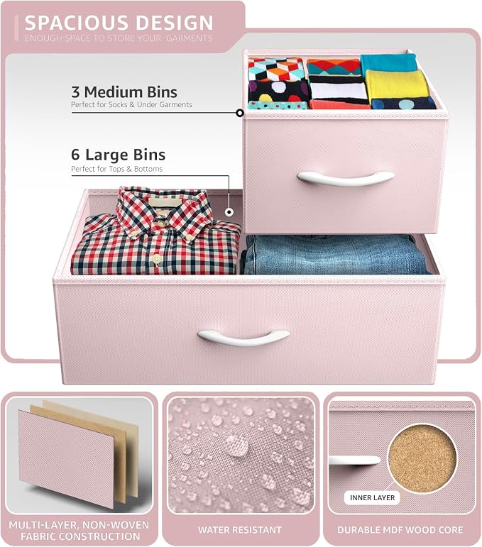 Sorbus Dresser with 9 Drawers - Image 5