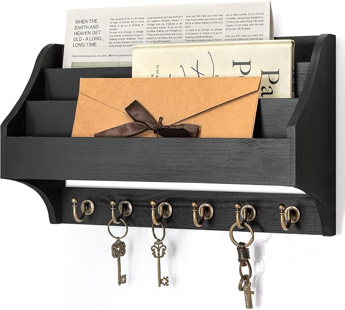 Rebee Vision Pine Wood Key Holder Wall Mount by REBEEVISION