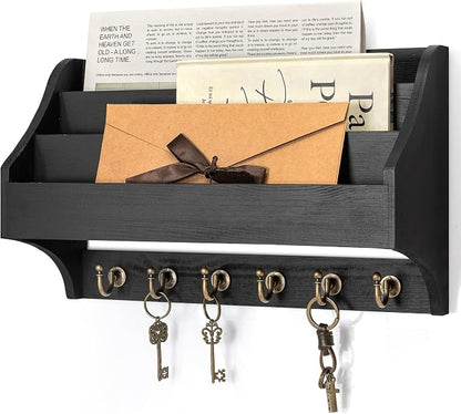 Rebee Vision Pine Wood Key Holder Wall Mount by REBEEVISION
