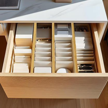 VaeFae 3 Pack Bamboo Drawer Dividers, Expandable Separators - Image 7