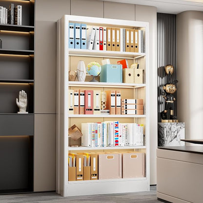 5-Tier Bookcase and Bookshelf, Freestanding Bookshelves - Image 9