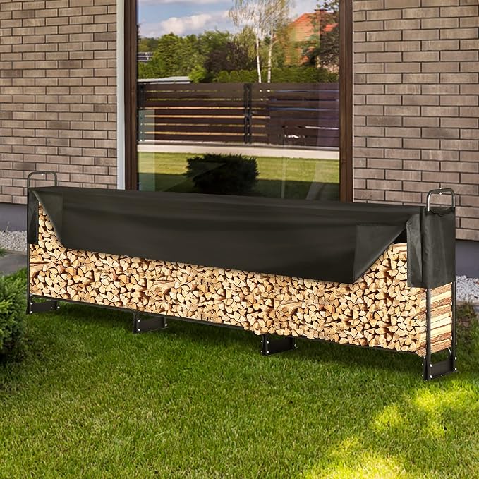 VEVOR 12.7FT Outdoor Firewood Rack - Image 8