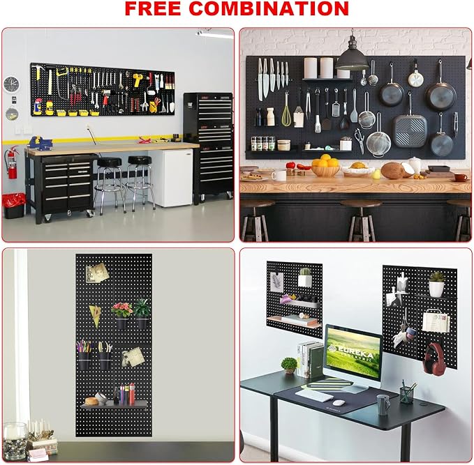 4Pcs Metal Pegboard Panels 24"x12" - Image 7