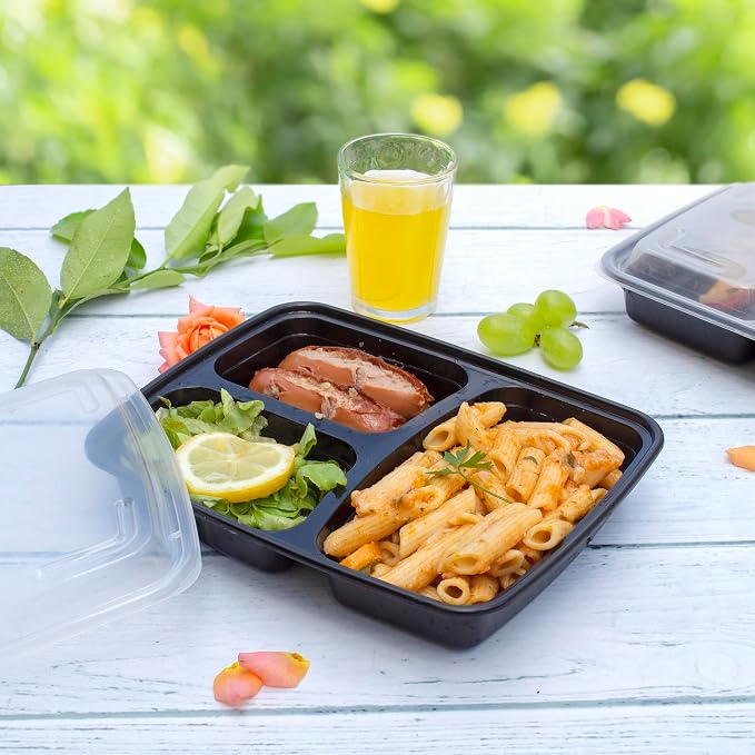 GUSTO 24 oz - 3 Compartment Meal Prep Containers - Image 3