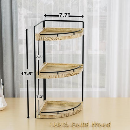 Corner Bathroom Counter Organizer, 3 Tier Bathroom Storage Countertop - Image 3