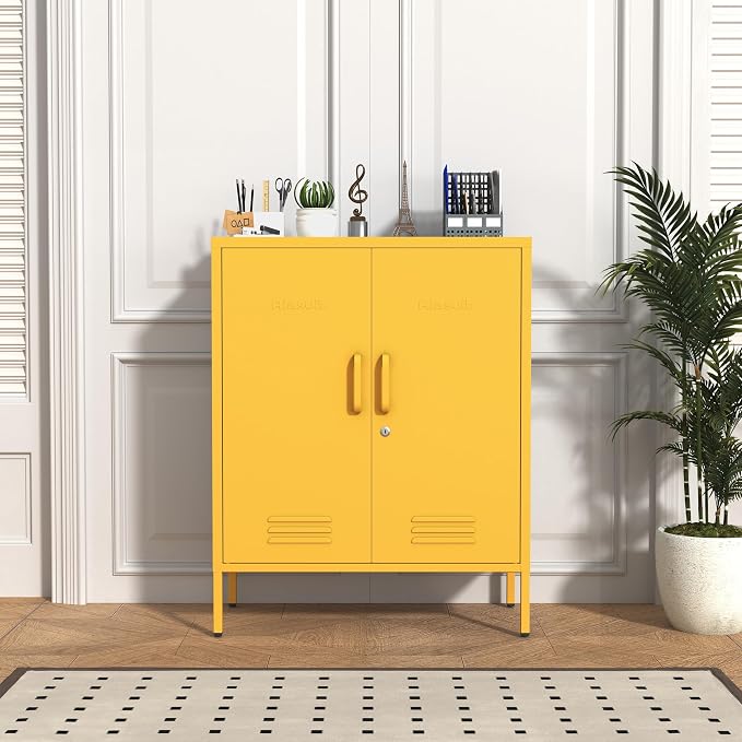 Multipurpose Accent Cabinet Locker, Metal Storage Cabinet - Image 7