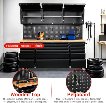 CT Copper Tailor 72-inch Tool Chest Cabinet Rolling Garage Workbench - Image 5