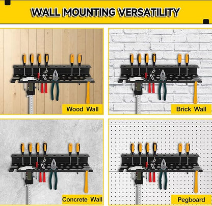 Metal Screwdriver Organizer, 15.75inch Utility Wall Mount Tool Organizer - Image 5
