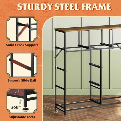 WLIVE 9 Drawer Dresser, Fabric Storage Tower - Image 7