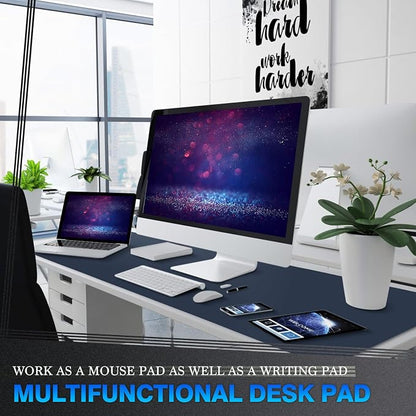 K KNODEL Large Office Leather Desk Mat, Mouse and Keyboard Pad, Computer and - Image 2