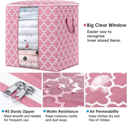 WISELIFE Storage Bags 3 Pack/100L Large Blanket Clothes Organization and - Image 3