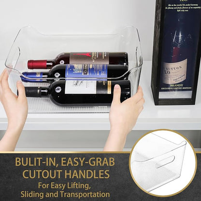 Tiawudi 6 Pack Plastic Storage Bins, Extra Large Pantry Organizer, 13.5" x 10" - Image 4