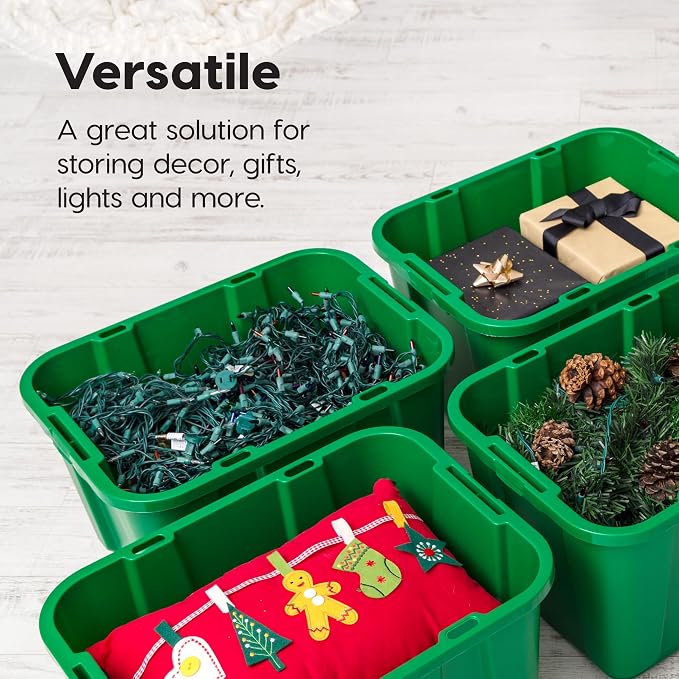 IRIS USA 12 Gallon Heavy Duty Holiday Storage Bins - Image 6