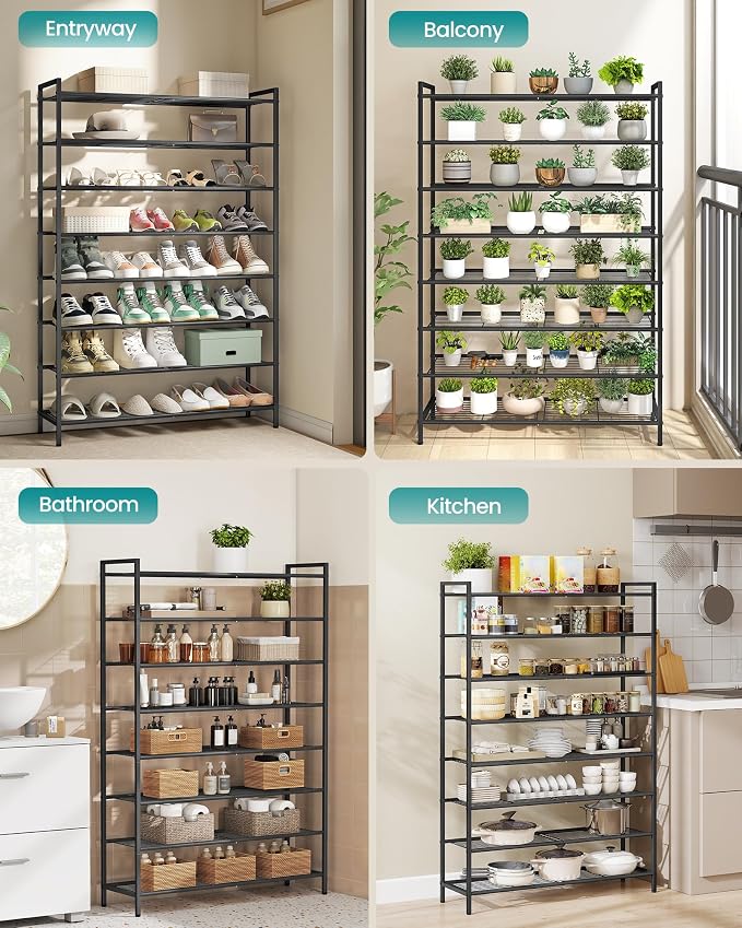 SONGMICS Metal Shoe Rack, Free Standing Shoe Organizer - Image 6