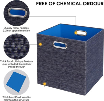 Posprica Storage Cube Basket Bins, 13×13 Foldable Storage Containers - Image 4