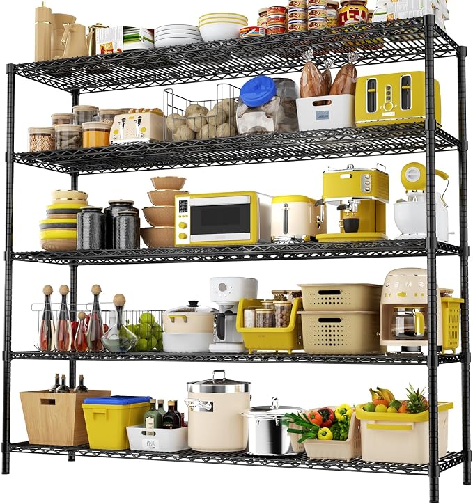 Storage Shelves, 5-Tier Adjustable Metal Industrial Utility Shelf Rack by Unknown