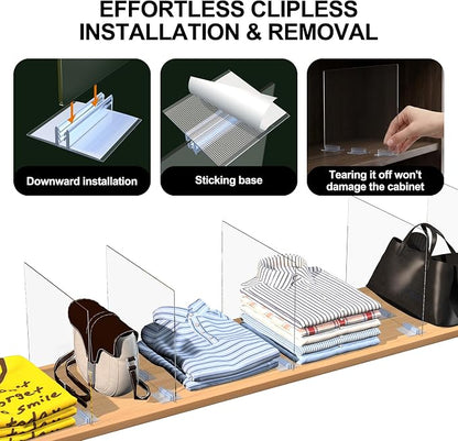 Acrylic Shelf Dividers for Closet Organization - Image 4