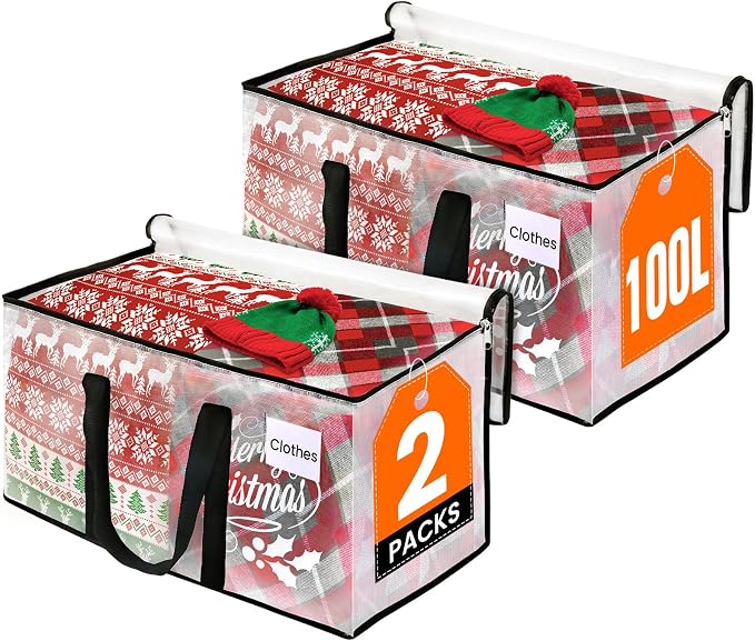 RoomHacks Clear Heavy Duty Extra Large Moving Bags, Reinforced Handle and by RoomHacks