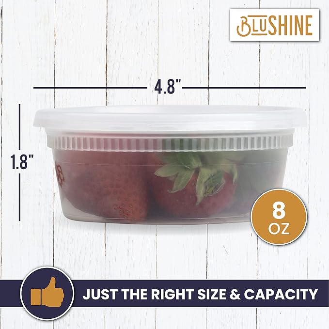 8 oz. Plastic Deli Food Storage Containers - Image 6