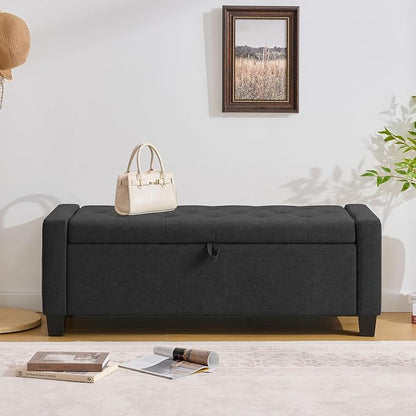 Huatean Home 43" Ottoman with Storage, Storage Ottoman Bench with Safety Hinge - Image 8