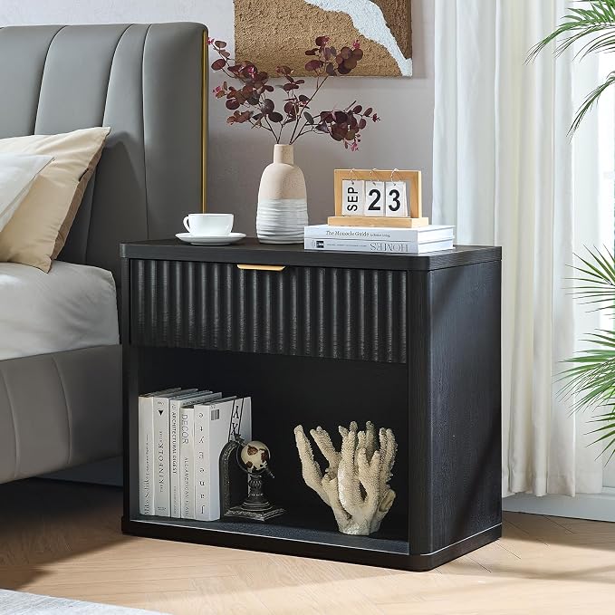 LEYAOYAO 31" Wide Fluted Nightstand - Image 3