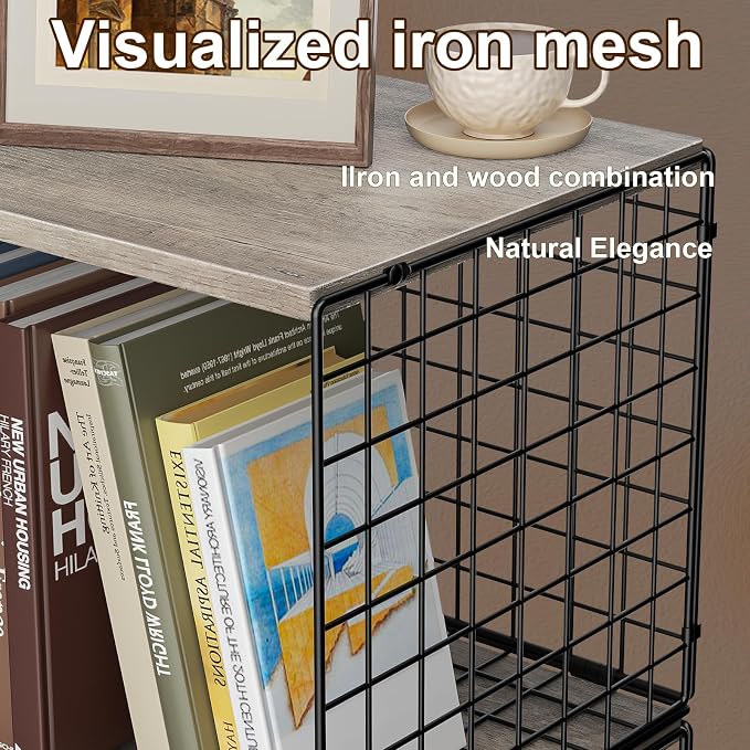 Dmevkic 2 Cube Small Bookcase, Bookshelf - Image 4