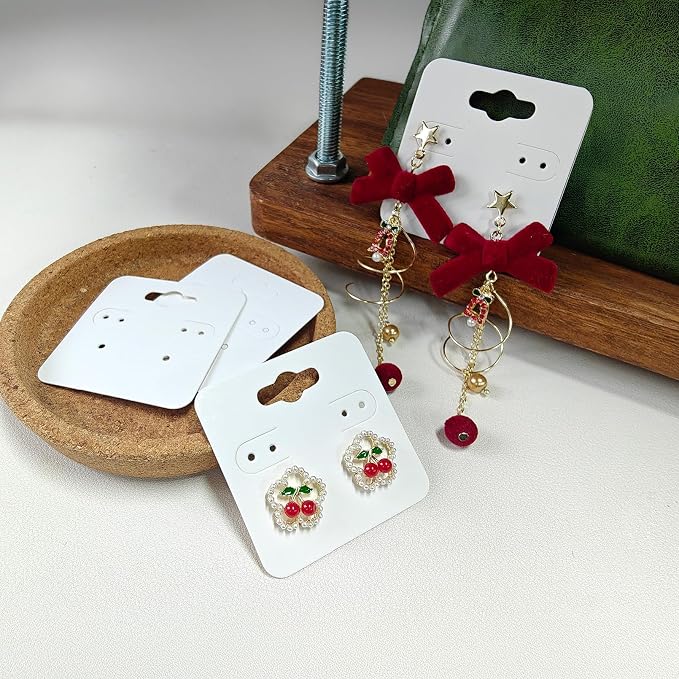 hitsuki White Earring Cards for Selling Jewelry Earring Display Cards - Image 2