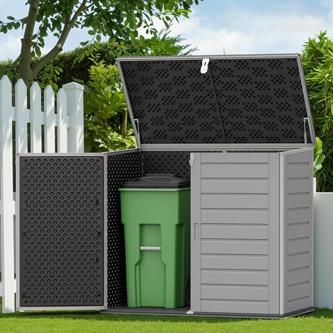 Horizontal Outdoor Storage Shed, 304 Gallon Resin Storage Shed by SEGMART