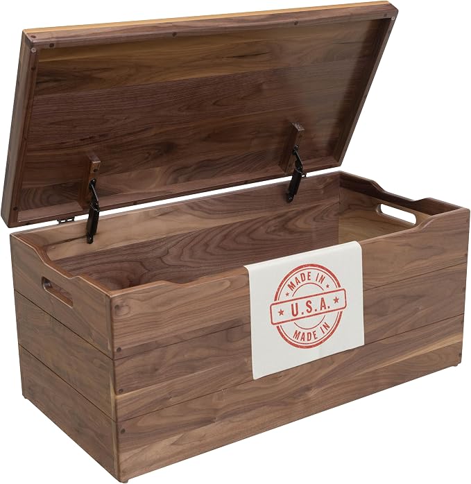 Amish Made Wooden Storage Chest Trunk Box by HopeWoodworking