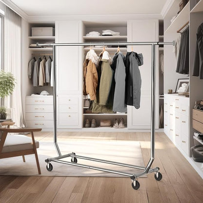 Simple Houseware Supreme Commercial Grade Clothing Garment Rack, Chrome | Holds - Image 5