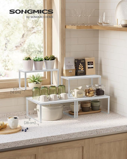 SONGMICS Spice Racks, Countertop Organizers, Shelf Risers, Expandable - Image 2
