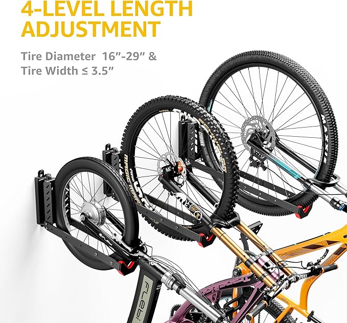monTEK Swivel Bike Wall Mount, No Heavy Lifting Required Bike Wall Mount - Image 4