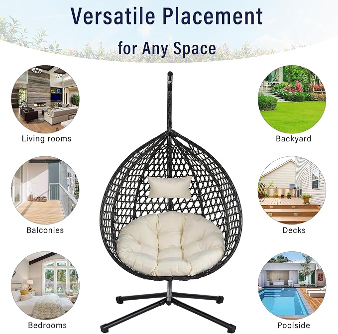 SOFTSEA Outdoor Wicker Egg Chair - Image 6