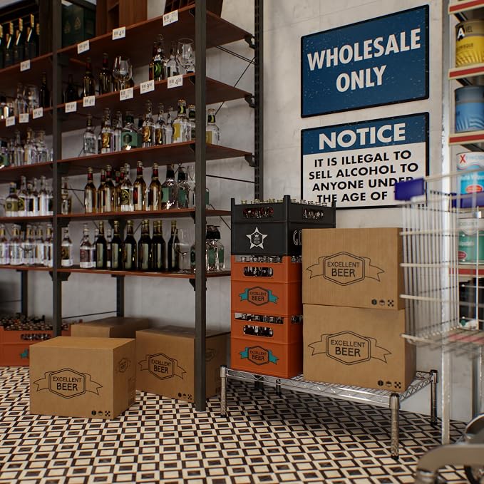 18" Deep x 30" Wide x 8" Height 1-Tier Wire Shelving Kit | NSF Commercial - Image 2