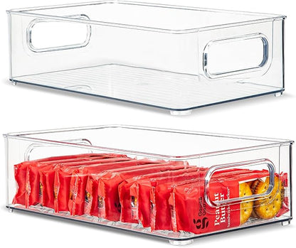 primebox Plastic Food Storage 2 Pack Clear Container Bin by primebox