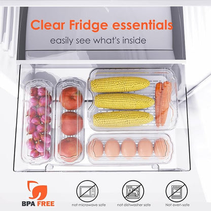 Fridge Organizers and Storage, 10 Pack Clear Freezer Organizer Bins - Image 2